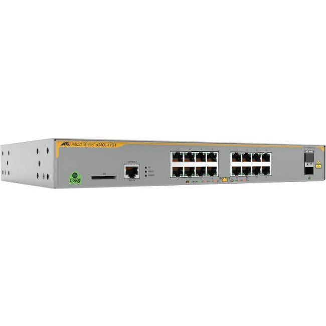 Allied Telesis L3 Switch with 16 x 10/100/1000T Ports and 1 x 100/1000X SFP Port AT-X230L-17GT-10