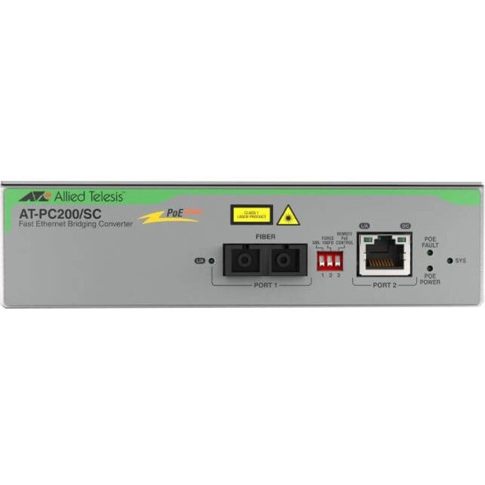 Allied Telesis PoE+ to Fiber Switching Media Converter AT-PC200/SC-960
