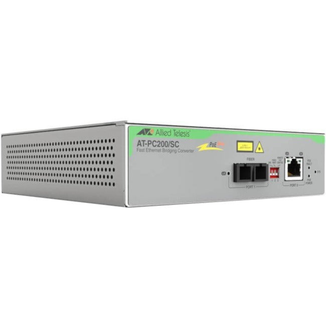 Allied Telesis PoE+ to Fiber Switching Media Converter AT-PC200/SC-960