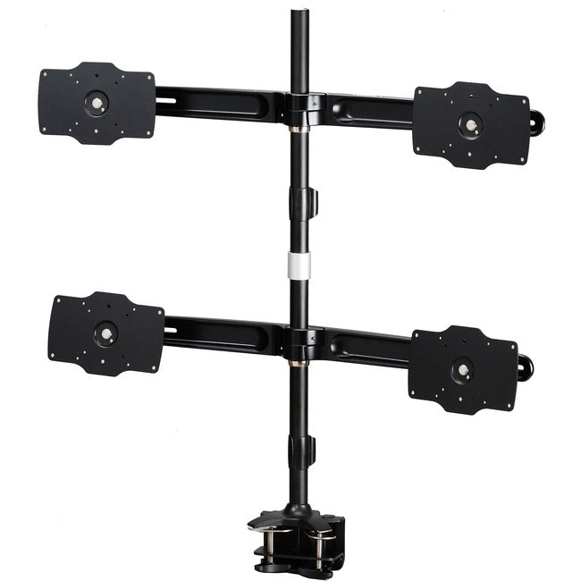 Amer Mounts Clamp Based Quad Monitor Mount For Four 24"-32" Lcd/Led Flat Panel Screens