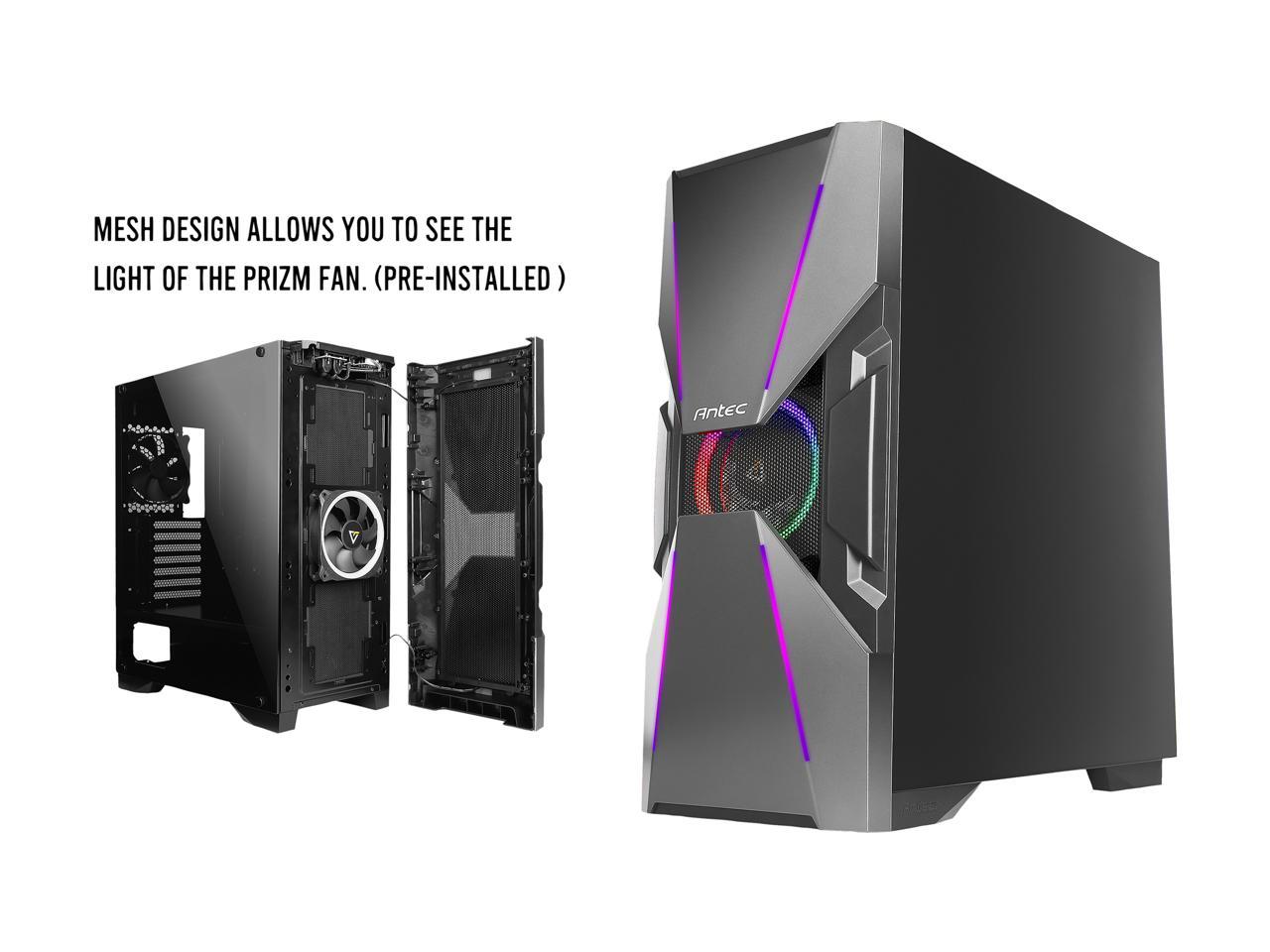 Antec Dark Avenger Da601 E-Atx Mid Tower Case/Argb Motherboard Sync/Tempered Glass/Prizm 120 Argb Fan Included