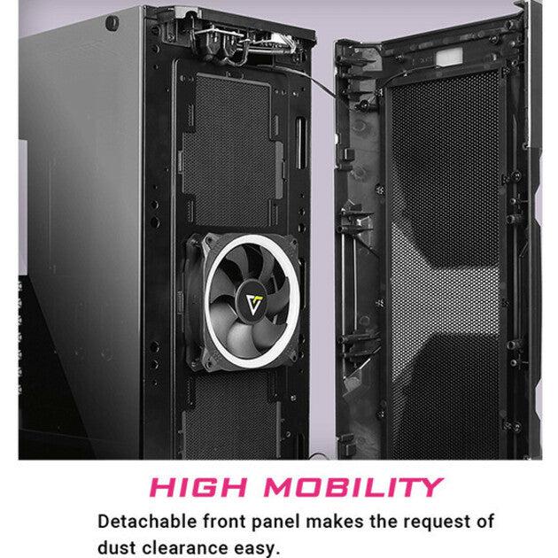 Antec Dark Avenger Da601 E-Atx Mid Tower Case/Argb Motherboard Sync/Tempered Glass/Prizm 120 Argb Fan Included