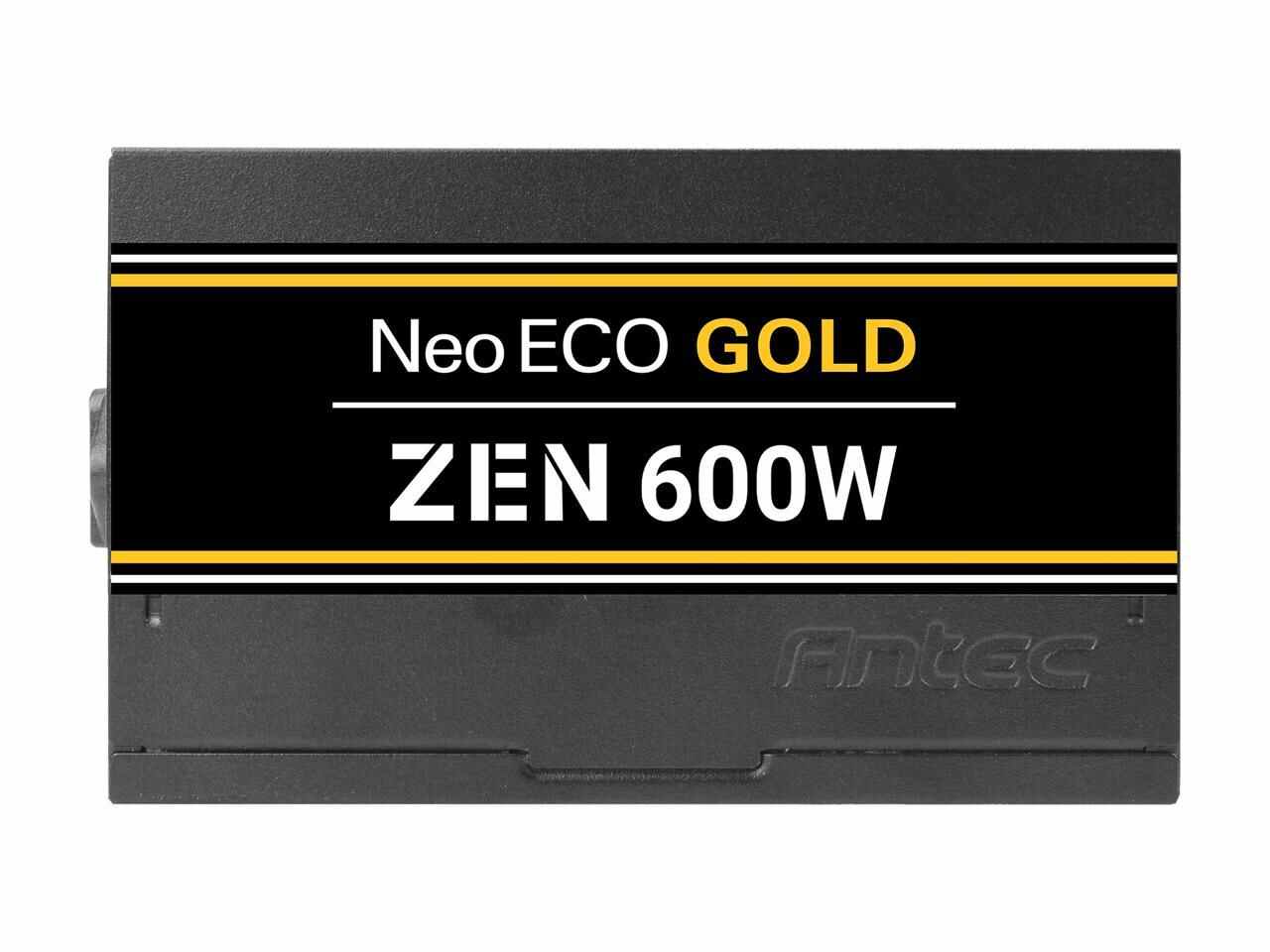 Antec Neoeco Gold Zen Ne600G Zen Power Supply 600 Watts 80 Plus Gold Certified With 120 Mm Silent Ne600G Zen