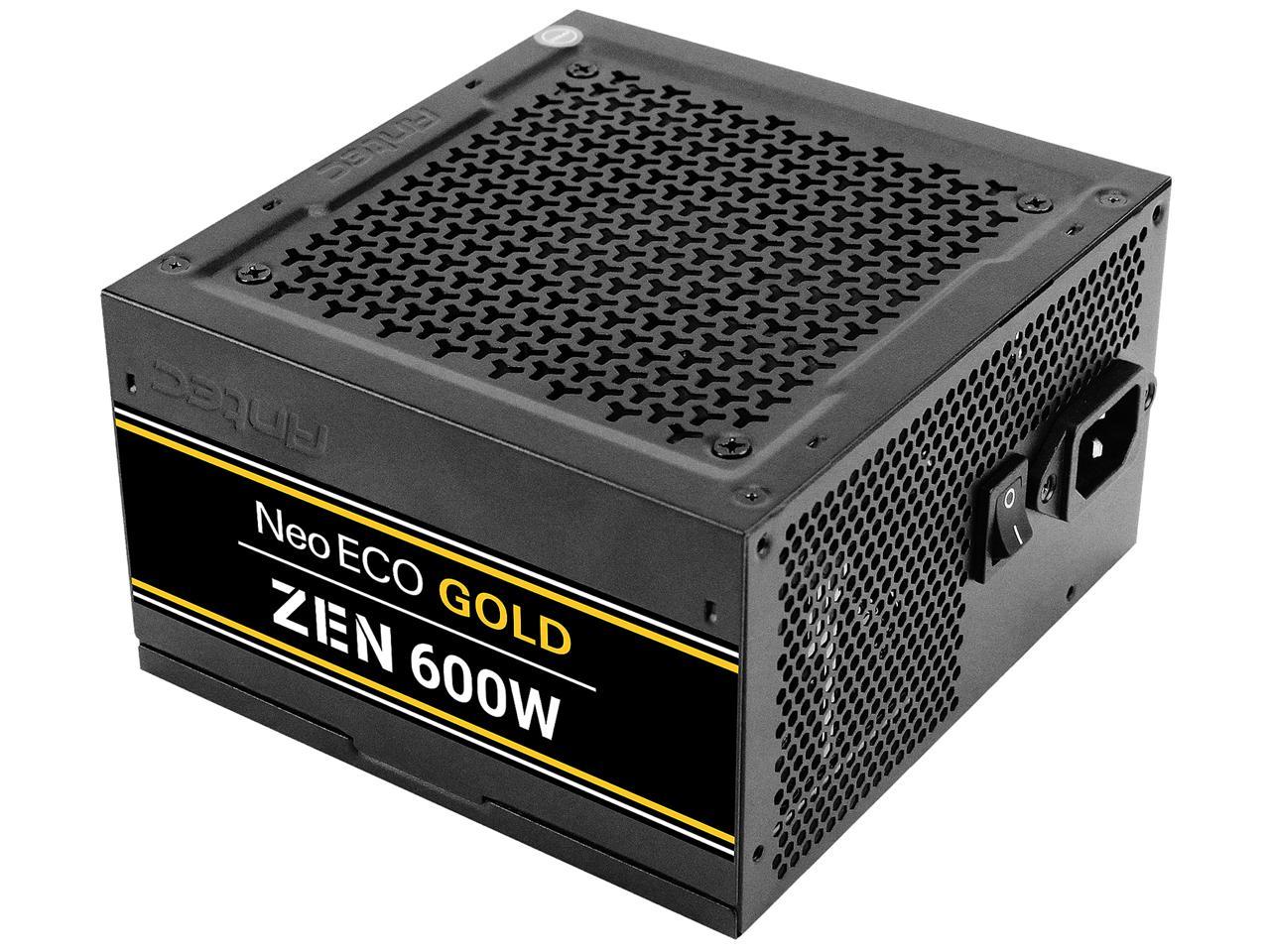 Antec Neoeco Gold Zen Ne600G Zen Power Supply 600 Watts 80 Plus Gold Certified With 120 Mm Silent Ne600G Zen