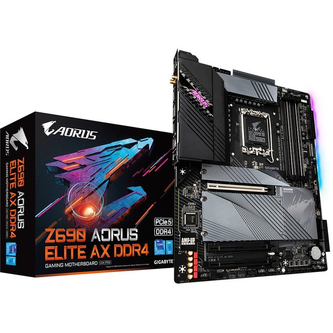 Aorus Z690 AORUS ELITE AX DDR4 Gaming Desktop Motherboard - Intel Z690 Chipset - Socket LGA-1700 - Intel Optane Memory Ready - ATX Z690 A ELITE AX DDR4