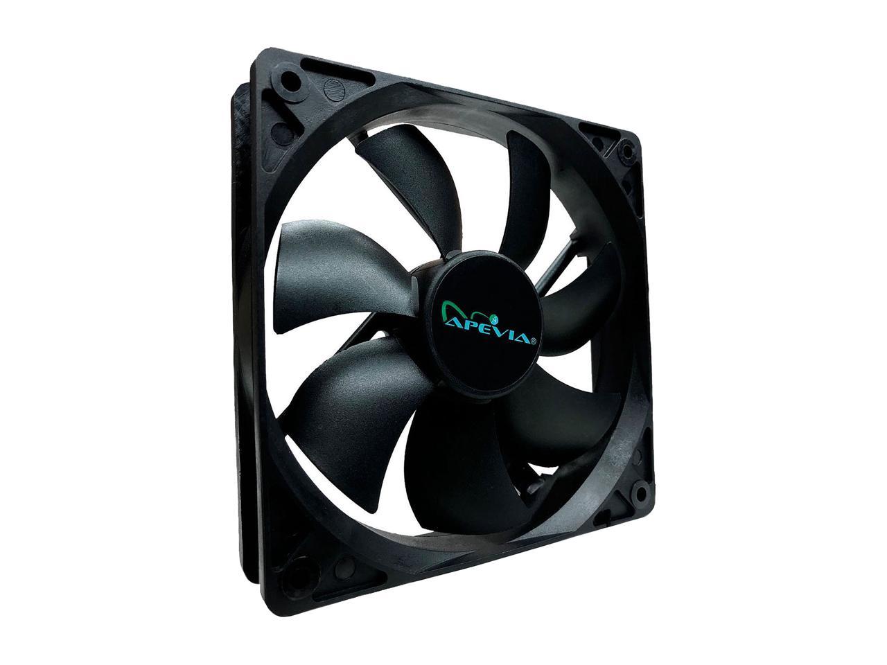 Apevia Cf1012S-Bk 120Mm 4Pin Molex + 3Pin Motherboard Black Case Fan (10-Pk)