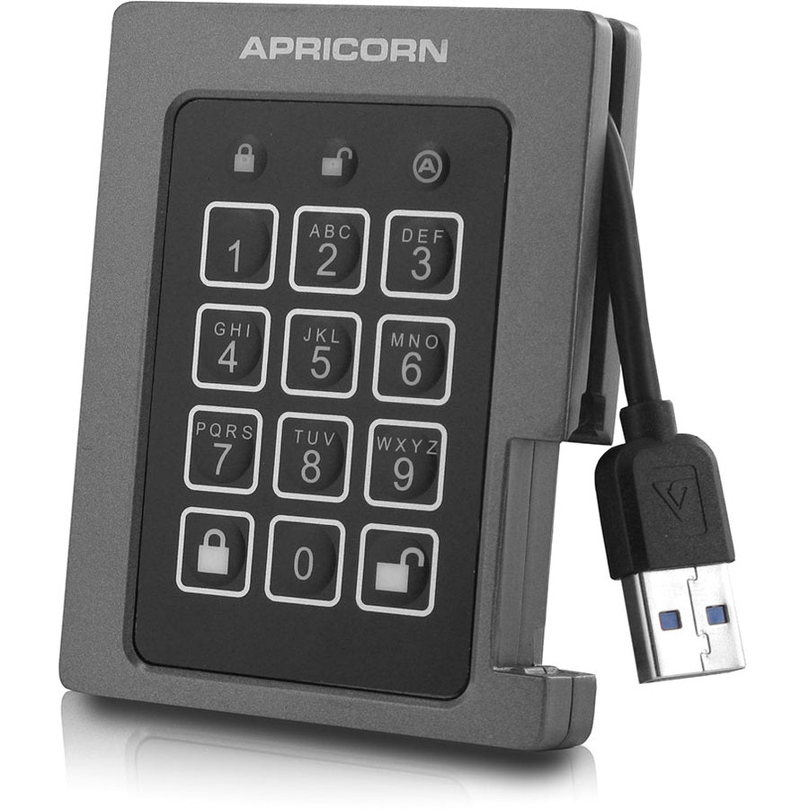 Apricorn Aegis Padlock ASSD-3PL256-2TBF 2 TB Solid State Drive - 2.5 Internal - Black - TAA Compliant"