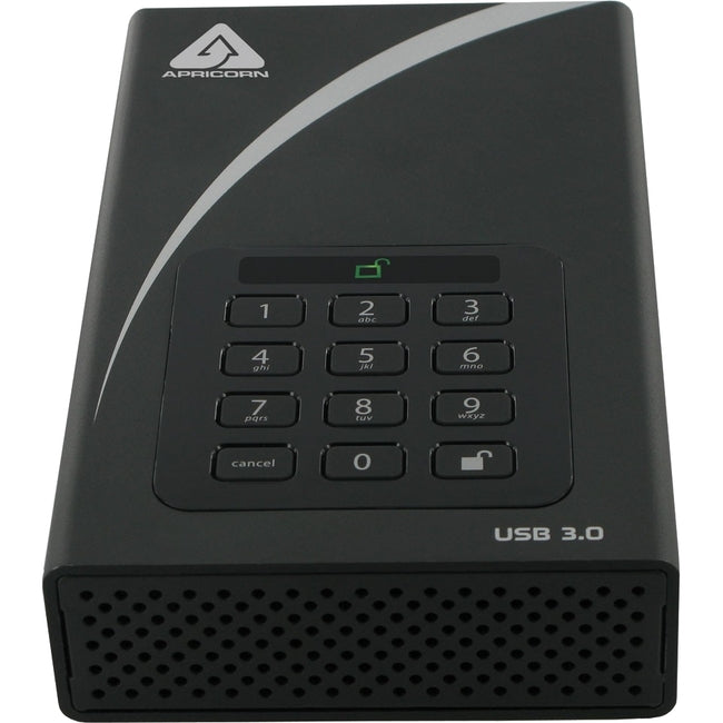 Apricorn Aegis Padlock Dt Adt-3Pl256-4000 4 Tb Desktop Hard Drive - 3.5" External - Black