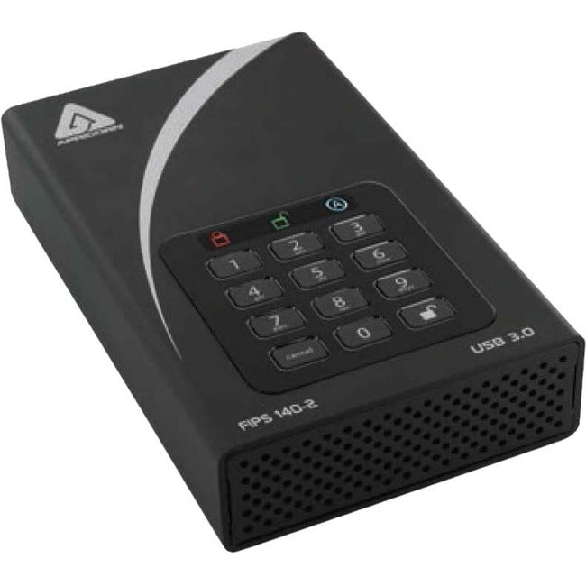 Apricorn Aegis Padlock Dt Fips Adt-3Pl256F-2000 2 Tb Desktop Hard Drive - 3.5" External - Black