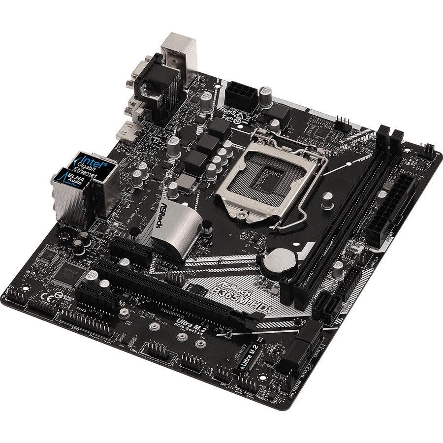 Asrock B365M-Hdv Lga1151/ Intel B365/ Ddr4/ Sata3&Usb3.1/ M.2/ A&Gbe/ Microatx Motherboard