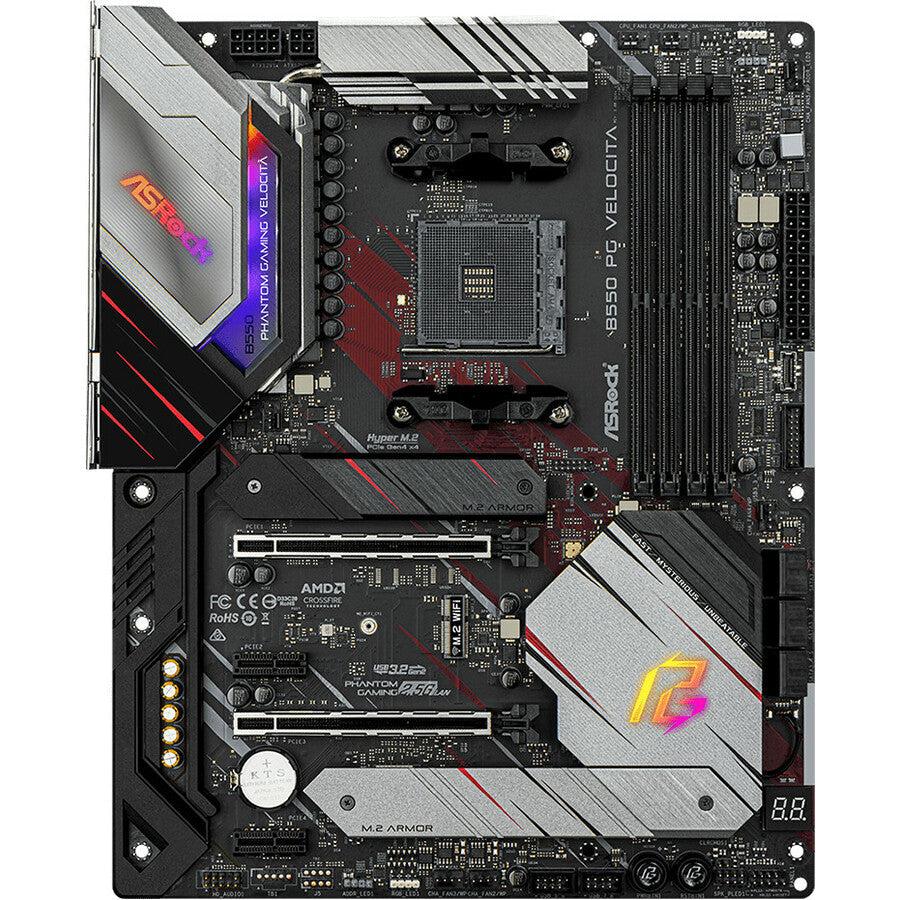 Asrock B550 Pg Velocita Socket Am4/ Amd B550/ Ddr4/ Quad Crossfirex/ Sata3&Usb3.2/ M.2/ Atx Motherboard