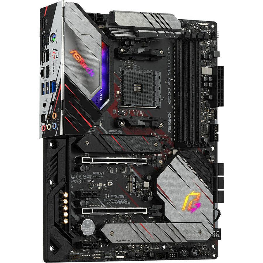 Asrock B550 Pg Velocita Socket Am4/ Amd B550/ Ddr4/ Quad Crossfirex/ Sata3&Usb3.2/ M.2/ Atx Motherboard