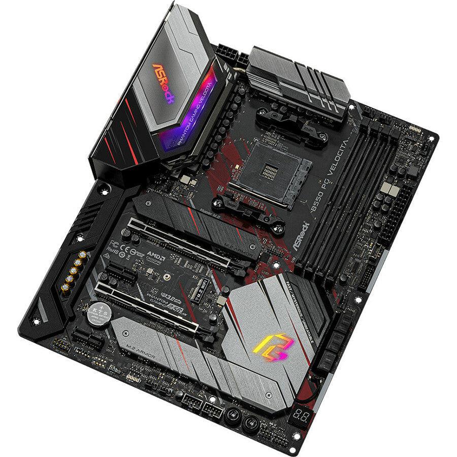 Asrock B550 Pg Velocita Socket Am4/ Amd B550/ Ddr4/ Quad Crossfirex/ Sata3&Usb3.2/ M.2/ Atx Motherboard