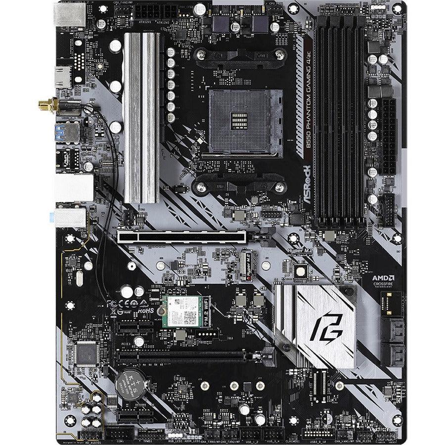 Asrock B550 Phantom Gaming 4 Ac Socket Am4/ Amd B550/ Ddr4/ Quad Crossfirex/ Sata3&Usb3.2/ Wifi&Bluetooth/ M.2/ Atx Motherboard