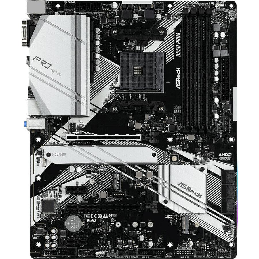 Asrock B550 Pro4 Socket Am4/ Amd B550/ Ddr4/ Quad Crossfirex/ Sata3&Usb3.2/ M.2/ Atx Motherboard