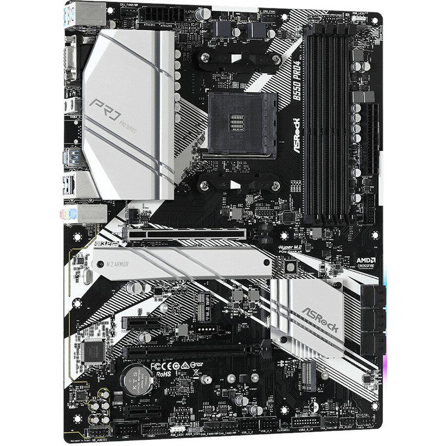 Asrock B550 Pro4 Socket Am4/ Amd B550/ Ddr4/ Quad Crossfirex/ Sata3&Usb3.2/ M.2/ Atx Motherboard