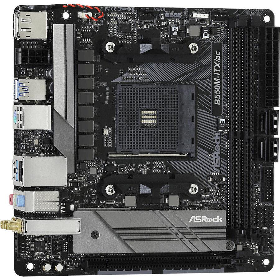 Asrock B550M-Itx/Ac Am4 Amd B550 Sata 6Gb/S Mini Itx Amd Motherboard