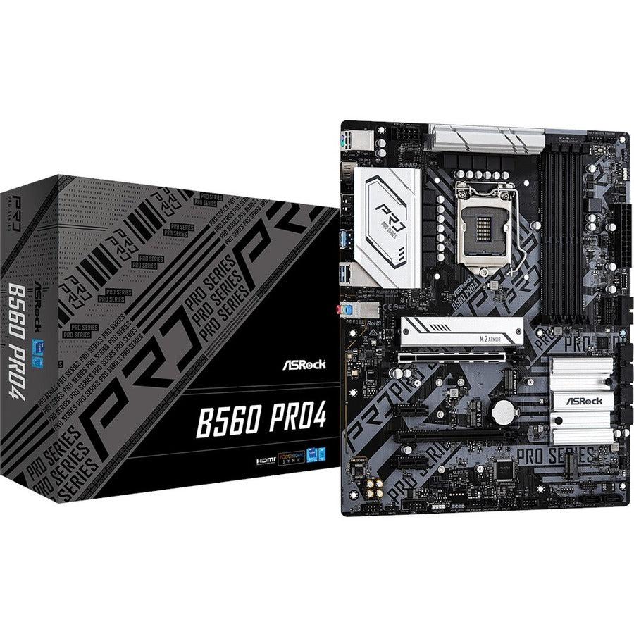 Asrock B560 Pro4 Socket Lga1200/ Intel B560/ Ddr4/ Sata3&Usb3.2/ M.2/ Atx Motherboard
