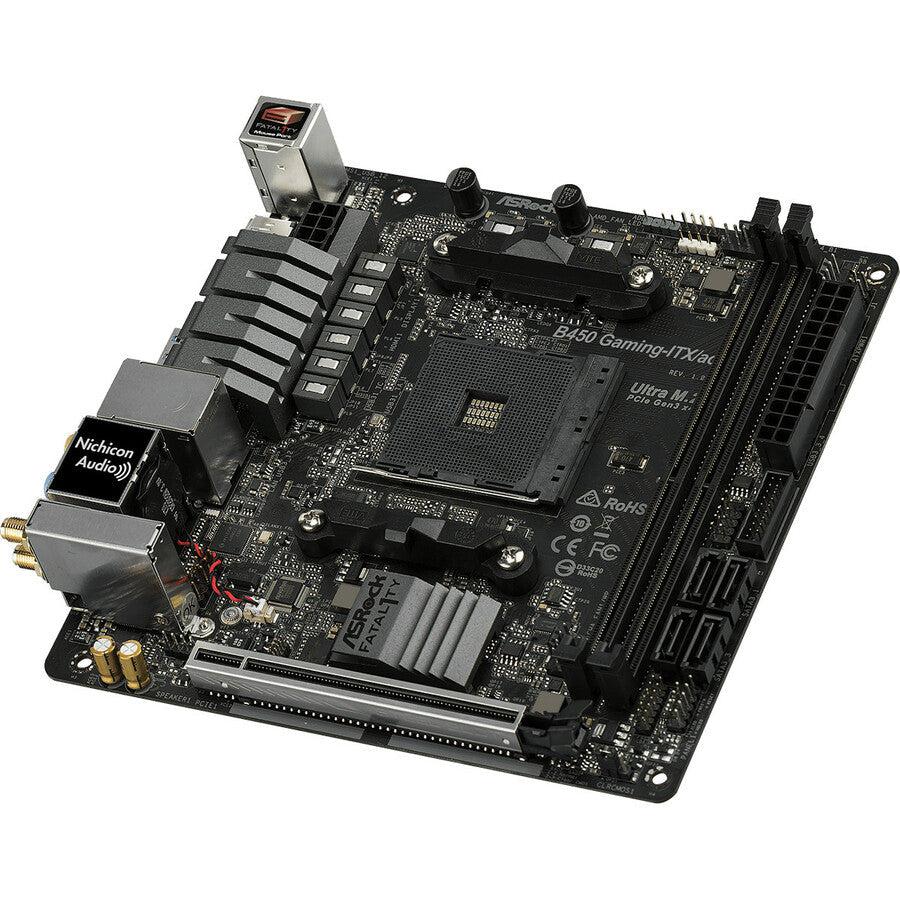 Asrock Fatal1Ty B450 Gaming-Itx/Ac Am4 Amd Promontory B450 Sata 6Gb/S Mini Itx Amd Motherboard