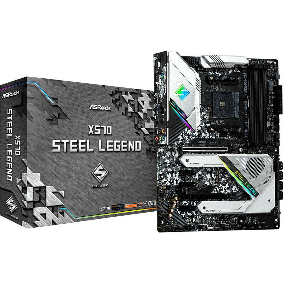 Asrock X570 Steel Legend Am4 Amd X570 Sata 6Gb/S Atx Amd Motherboard