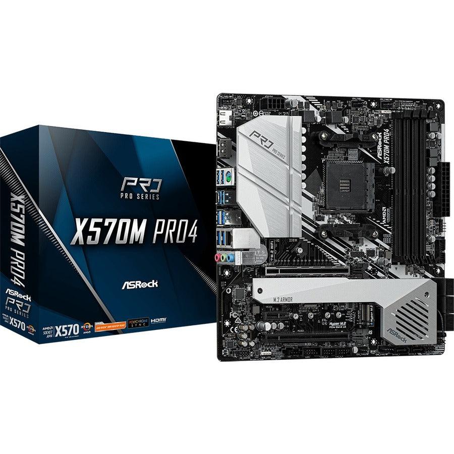 Asrock X570M Pro4 Am4 Amd X570 Sata 6Gb/S Micro Atx Amd Motherboard