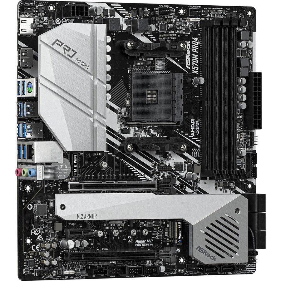 Asrock X570M Pro4 Am4 Amd X570 Sata 6Gb/S Micro Atx Amd Motherboard