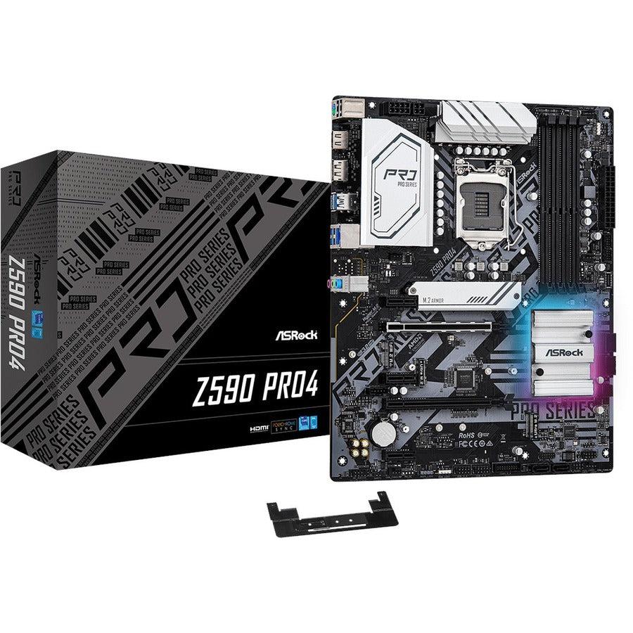 Asrock Z590 Pro4 Lga 1200 Intel Z590 Sata 6Gb/S Atx Intel Motherboard