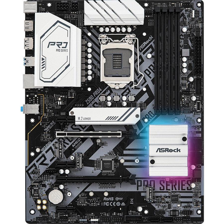 Asrock Z590 Pro4 Lga 1200 Intel Z590 Sata 6Gb/S Atx Intel Motherboard