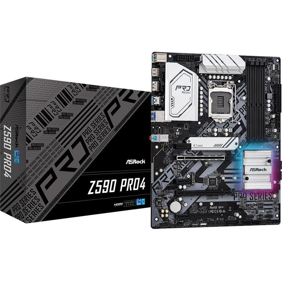 Asrock Z590 Pro4 Lga 1200 Intel Z590 Sata 6Gb/S Atx Intel Motherboard