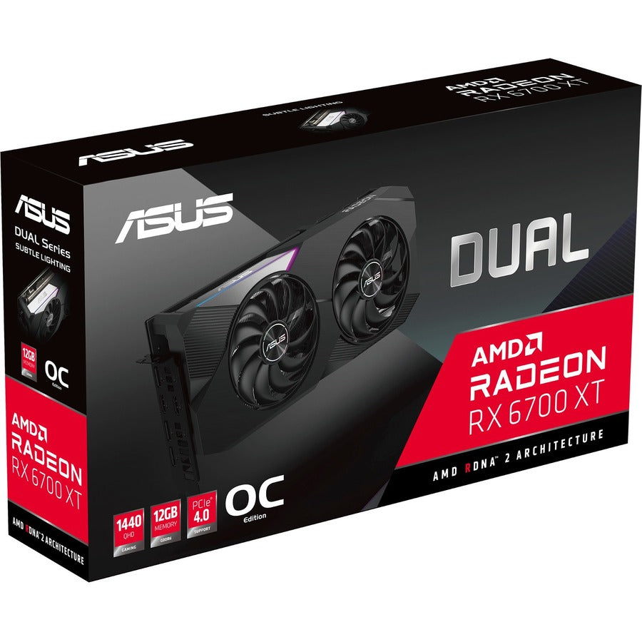 Asus AMD Radeon RX 6700 XT Graphic Card - 12 GB GDDR6 DUAL-RX6700XT-O12G