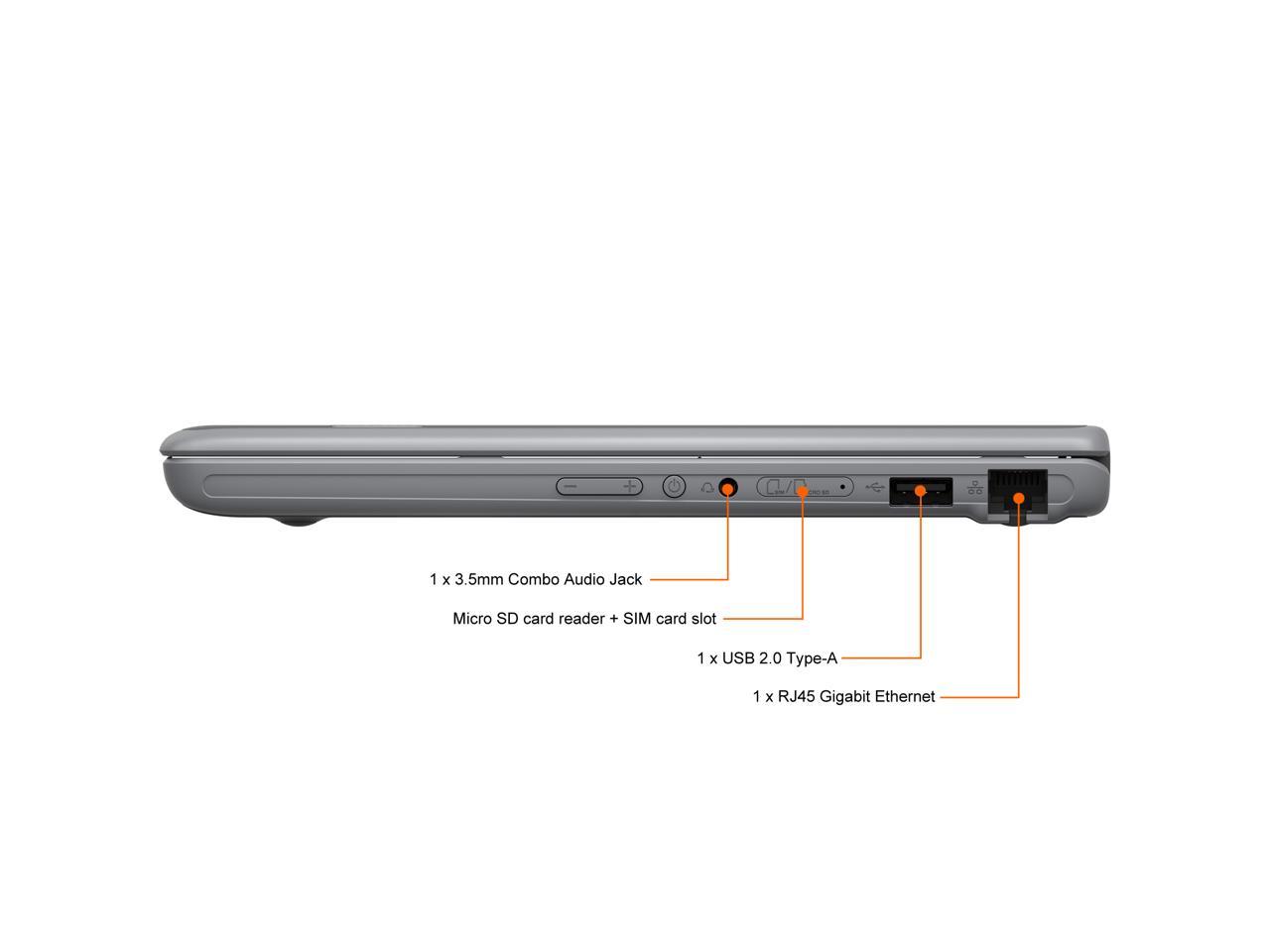 Asus Br1100Fka-Xs04T 11.6 Inch Intel Celeron N4500 1.1Ghz/ 4Gb Ddr4/ 128Gb Emmc + Tpm/ Usb3.2/ Windows 10 Professional Notebook (Star Grey)