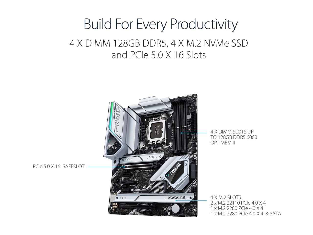 Asus Prime Z690-A Socket Lga1700/ Intel Z690/ Ddr5/ Sata3&Usb3.2/ M.2/ Atx Motherboard