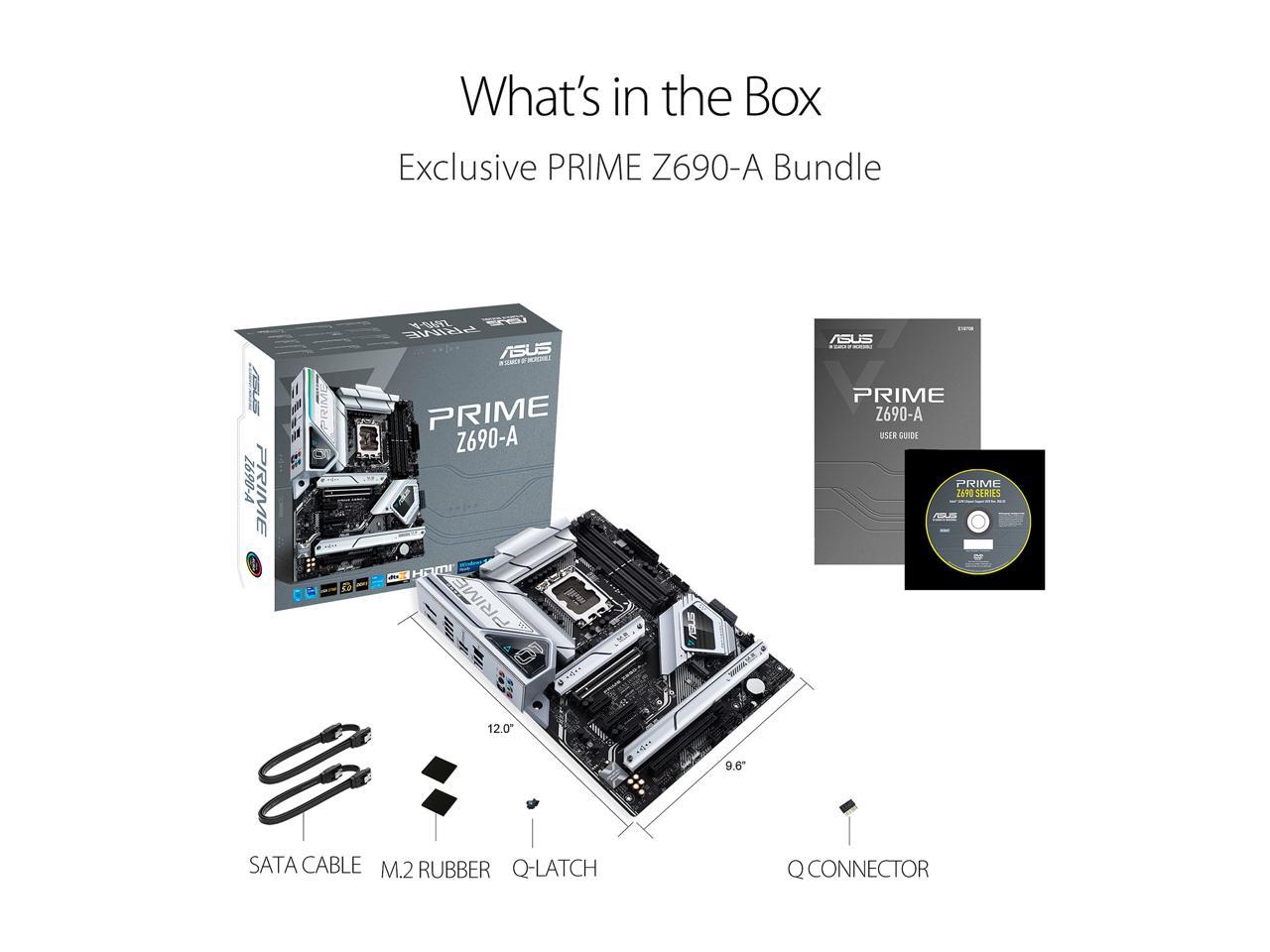 Asus Prime Z690-A Socket Lga1700/ Intel Z690/ Ddr5/ Sata3&Usb3.2/ M.2/ Atx Motherboard