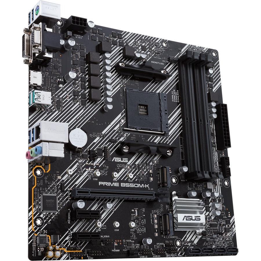 Asus Prime B550M-K Desktop Motherboard - AMD B550 Chipset - Socket AM4 - Micro ATX