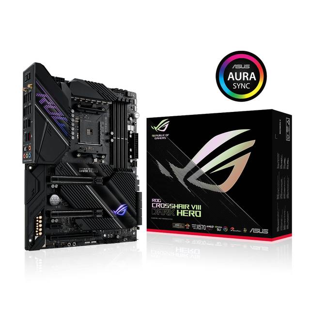 Asus Rog Crosshair Viii Dark Hero Socket Am4/ Amd X570/ Ddr4/ 2-Way Crossfirex & 2-Way Sli/ Sata3&Usb3.2/ M.2/ Wifi/ Bluetooth/ Atx Motherboard