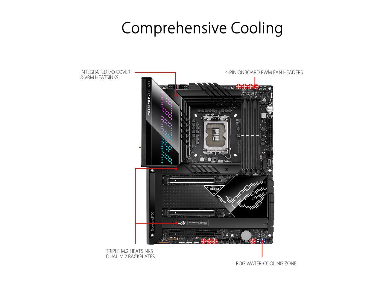 Asus Rog Maximus Z690 Hero Lga1700/ Intel Z690/ Ddr5/ Wifi & Bluetooth/ Sata3&Usb3.2/ M.2/ Atx Motherboard