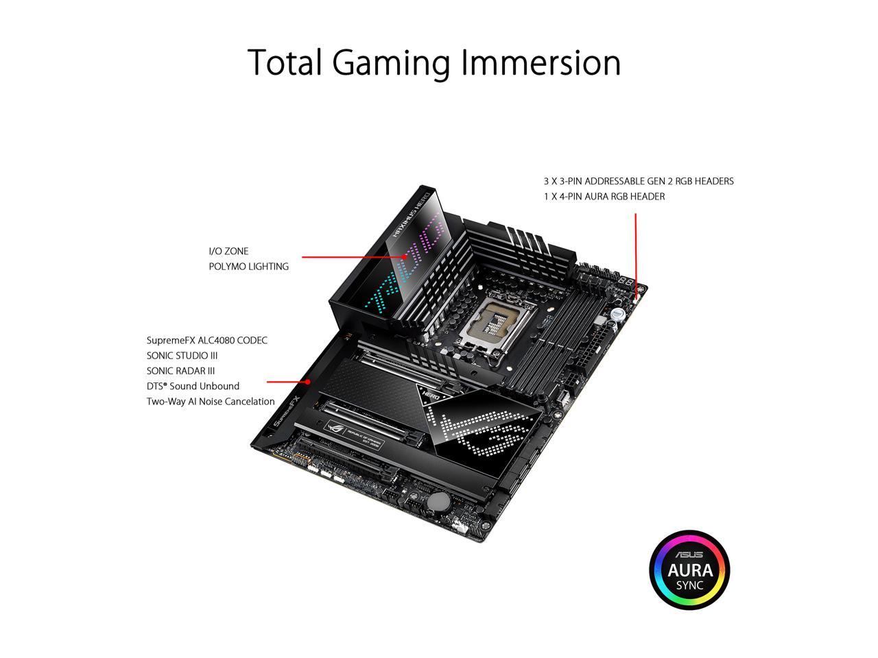 Asus Rog Maximus Z690 Hero Lga1700/ Intel Z690/ Ddr5/ Wifi & Bluetooth/ Sata3&Usb3.2/ M.2/ Atx Motherboard