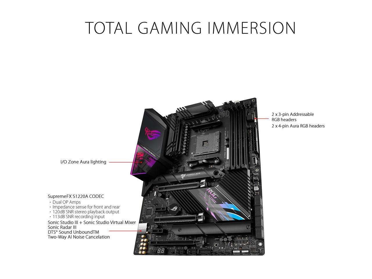 Asus Rog Strix X570-E Gaming Wifi Ii Socket Am4/ Amd X570/ Ddr4/ Wifi & Bluetooth/ Sata3&Usb3.2/ M.2 Atx Motherboard