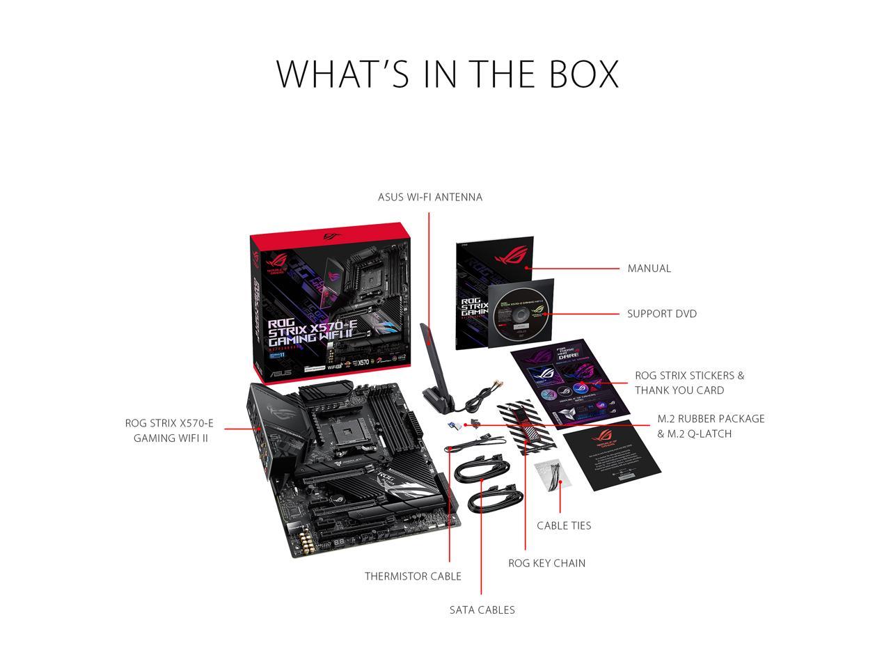Asus Rog Strix X570-E Gaming Wifi Ii Socket Am4/ Amd X570/ Ddr4/ Wifi & Bluetooth/ Sata3&Usb3.2/ M.2 Atx Motherboard