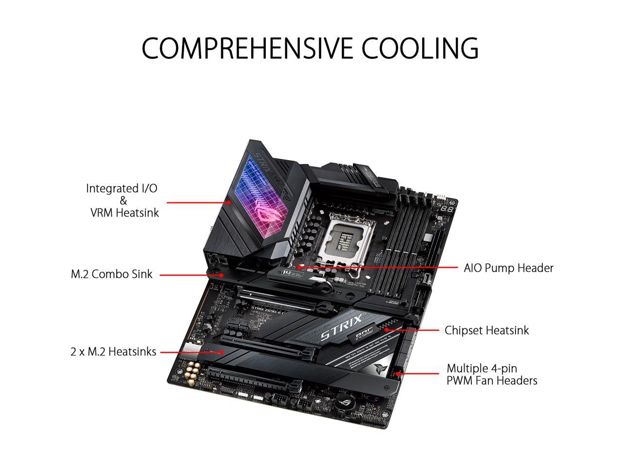 Asus Rog Strix Z690-E Gaming Wifi Lga1700/ Intel Z690/ Ddr5/ Wifi & Bluetooth/ Sata3&Usb3.2/ M.2/ Atx Motherboard