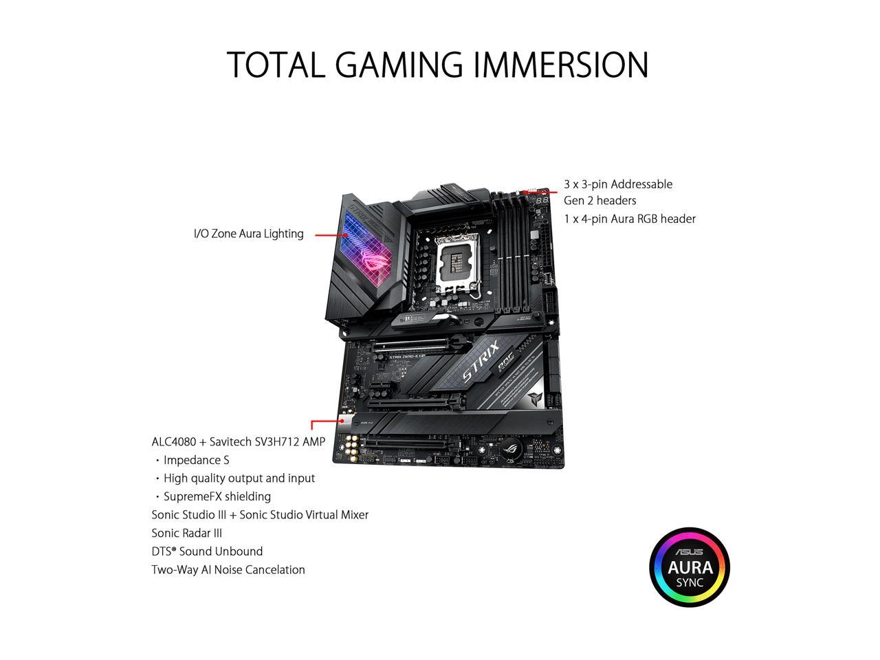 Asus Rog Strix Z690-E Gaming Wifi Lga1700/ Intel Z690/ Ddr5/ Wifi & Bluetooth/ Sata3&Usb3.2/ M.2/ Atx Motherboard