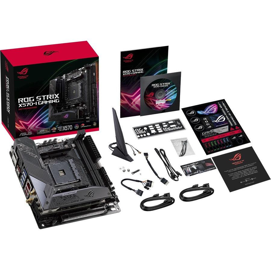 Asus ROG Strix Strix X570-I Gaming Desktop Motherboard - AMD X570 Chipset - Socket AM4 - Mini ITX ROG STRIX X570-I GAM