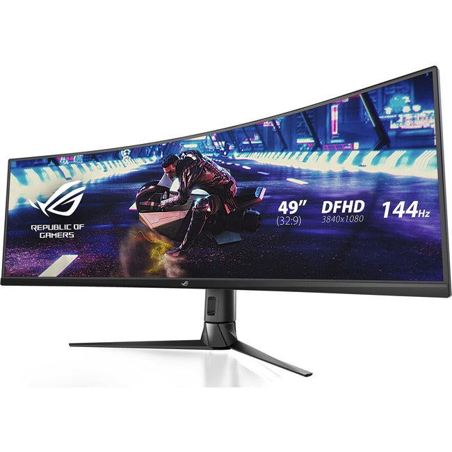 Asus ROG Strix XG49VQ 49 Class Double Full HD (DFHD) Curved Screen Gaming LCD Monitor - 32:9 - Black"