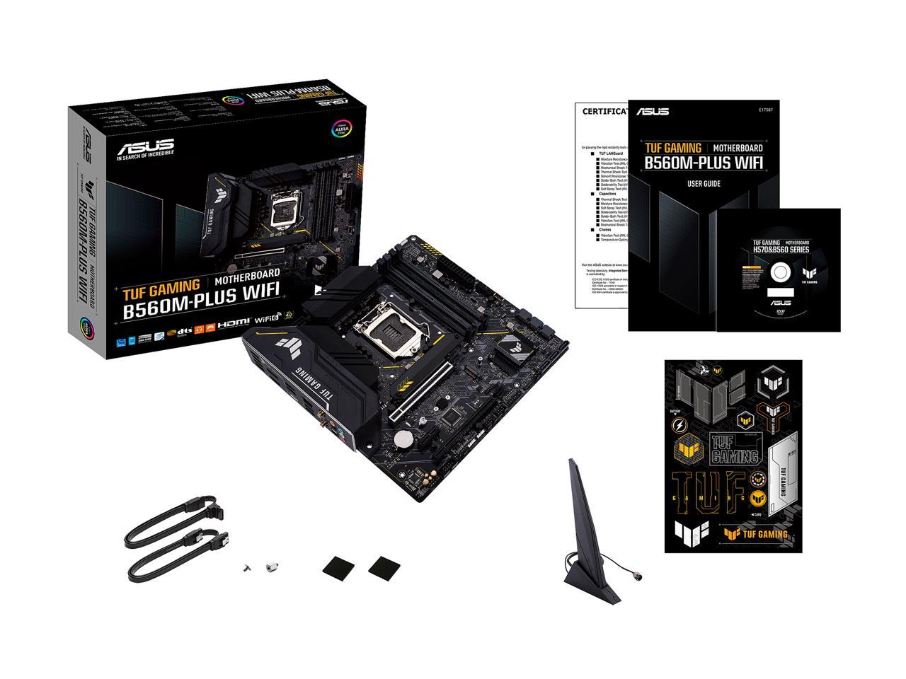Asus Tuf Gaming B560M-Plus Wifi Socket Lga1200/ Intel B560/ Ddr4/ Wifi&Bluetooth/ Sata3&Usb3.2/ M.2/ Microatx Motherboard