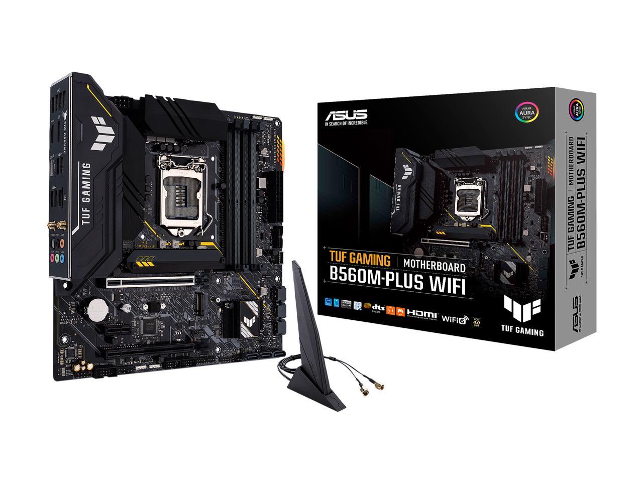 Asus Tuf Gaming B560M-Plus Wifi Socket Lga1200/ Intel B560/ Ddr4/ Wifi&Bluetooth/ Sata3&Usb3.2/ M.2/ Microatx Motherboard