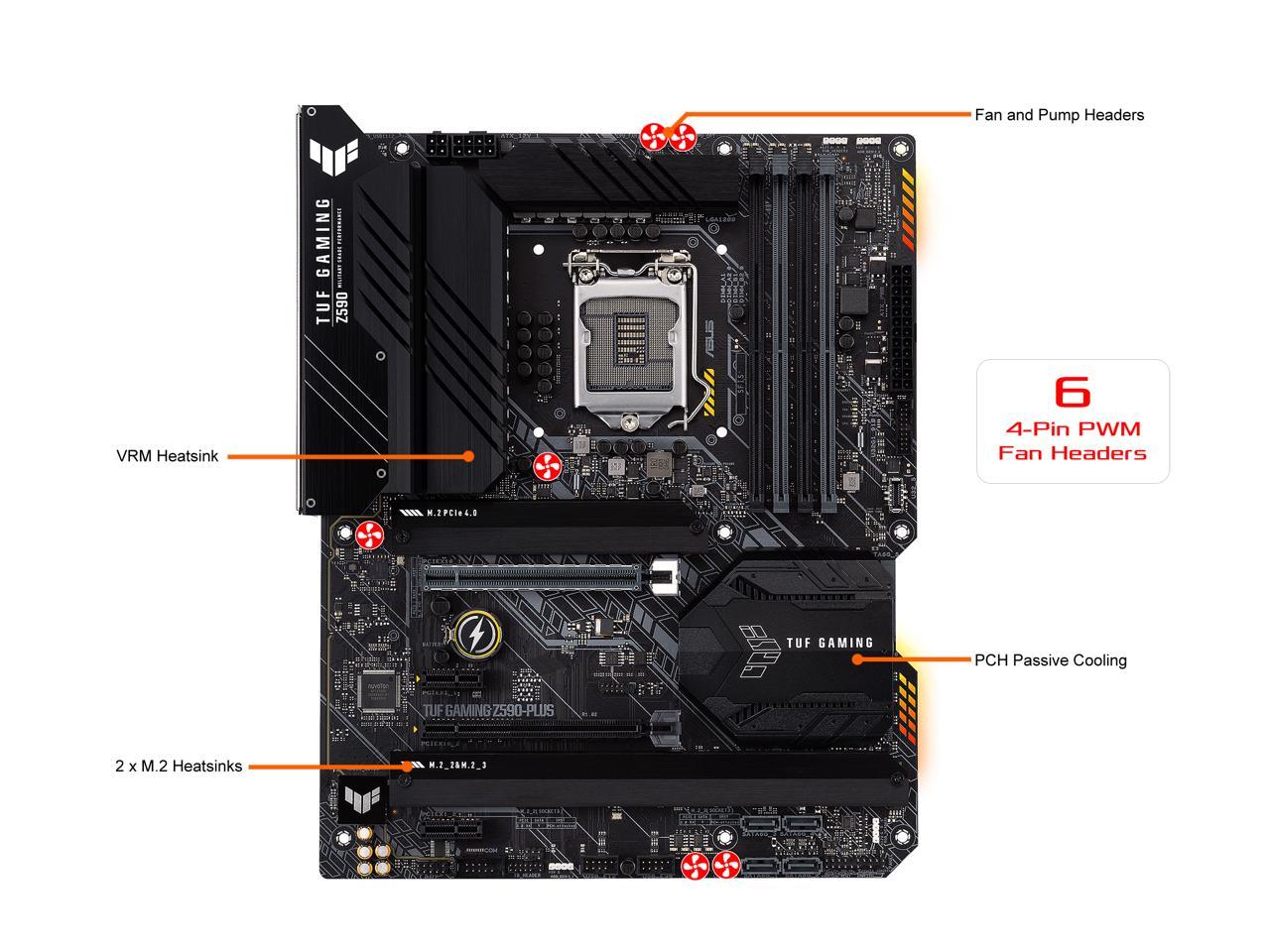 Asus Tuf Gaming Z590-Plus Socket Lga1200/ Intel Z590/ Ddr4/ Sata3&Usb3.2/ M.2/ Atx Motherboard
