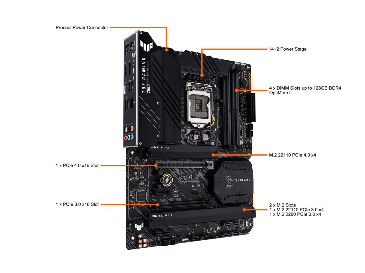 Asus Tuf Gaming Z590-Plus Socket Lga1200/ Intel Z590/ Ddr4/ Sata3&Usb3.2/ M.2/ Atx Motherboard