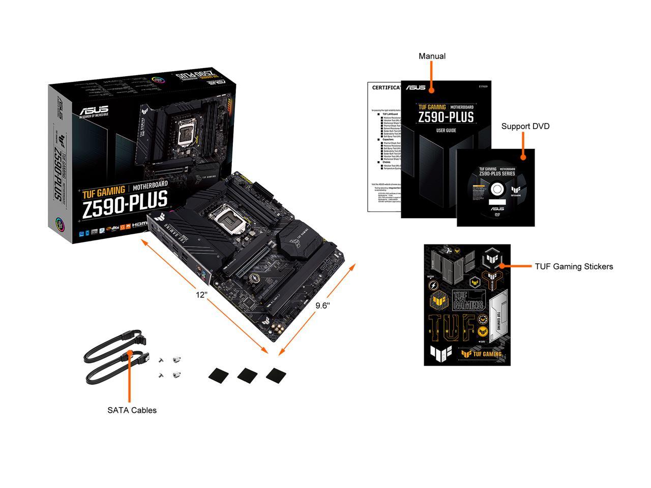 Asus Tuf Gaming Z590-Plus Socket Lga1200/ Intel Z590/ Ddr4/ Sata3&Usb3.2/ M.2/ Atx Motherboard