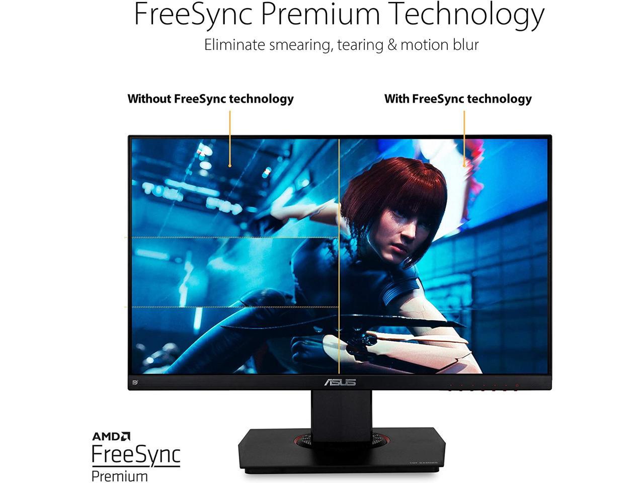 Asus Tuf Gaming Vg24Vqr 23.6 Inch Full Hd 3000:1 1Ms Mprt Displayport/Hdmi/Earphone Jack Led Curved Gaming Monitor W/ Speakers