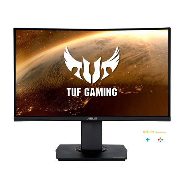 Asus Tuf Gaming Vg24Vqr 23.6 Inch Full Hd 3000:1 1Ms Mprt Displayport/Hdmi/Earphone Jack Led Curved Gaming Monitor W/ Speakers